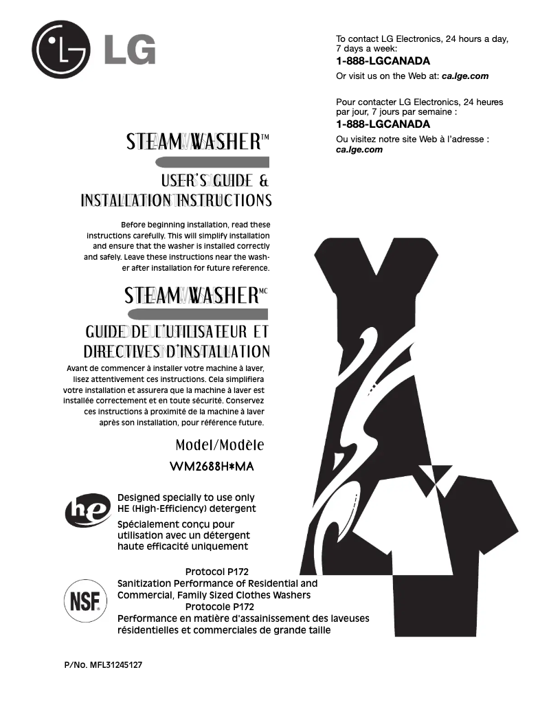 Página nº 1 - Manual de usuario LG WM2688HRMA