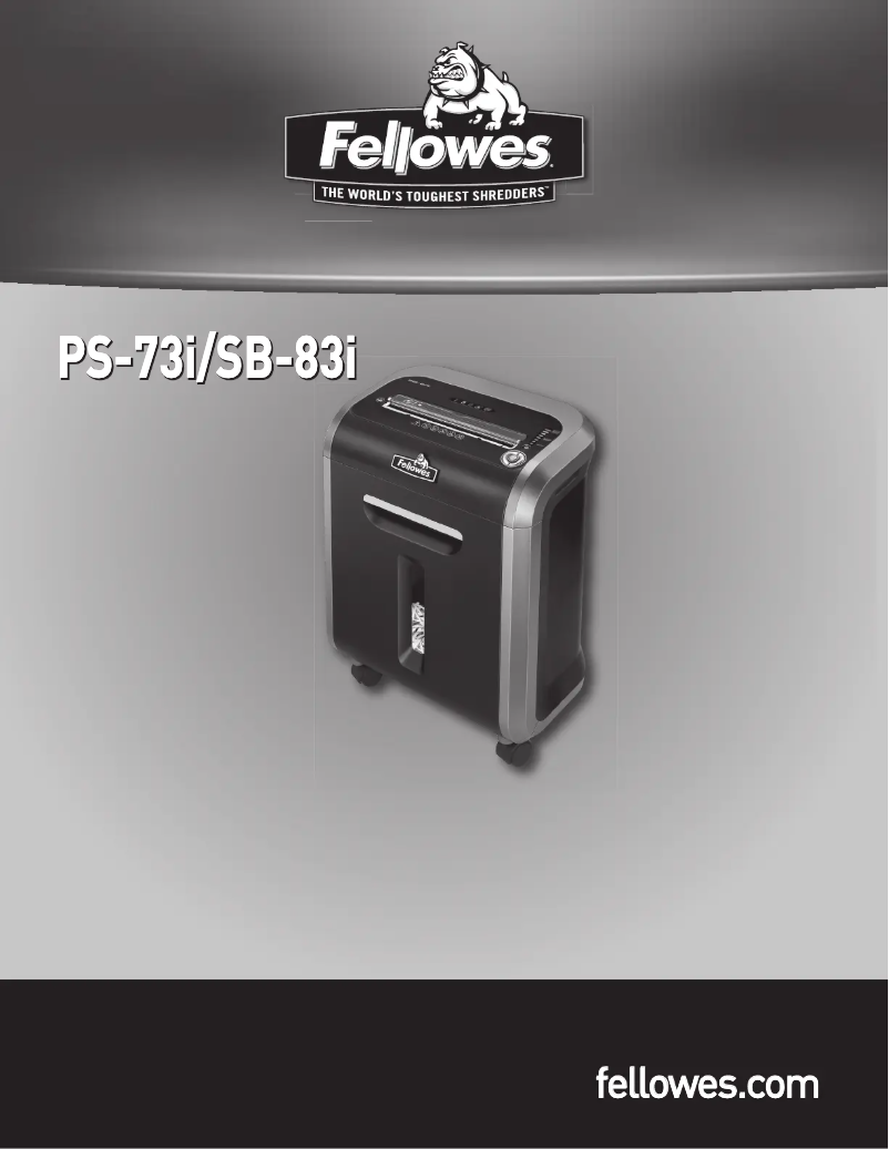 Página 1 del manual Manual de usuario Fellowes Intellishred SB-83i