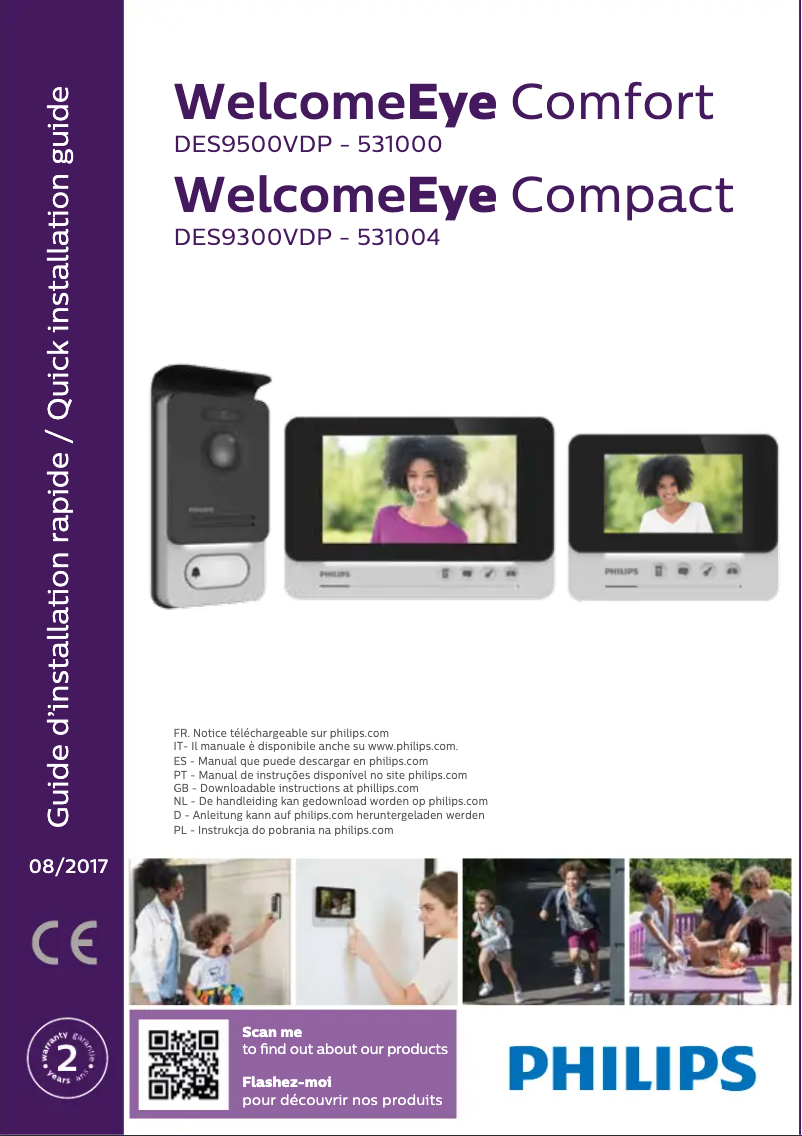 Página nº 1 - Manual de usuario Philips Welcomeeye Comfort DES9500VDP