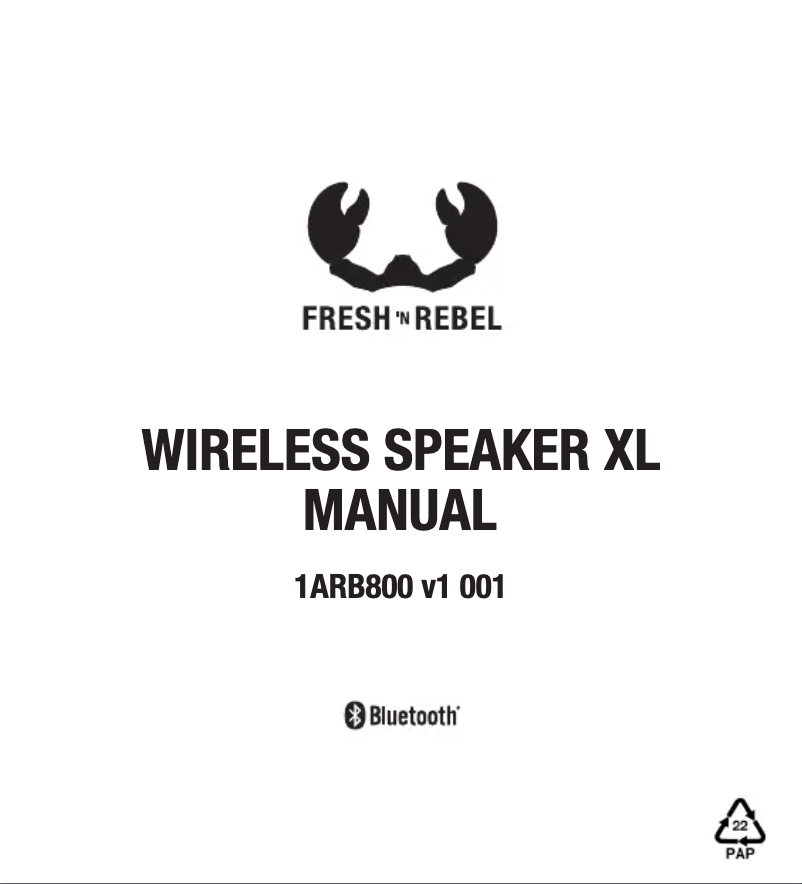 Imagen de la primera página del manual del dispositivo Wireless Speaker XL