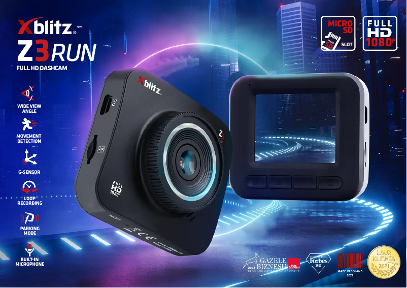 Imagen de la primera página del manual del dispositivo Z3 Run