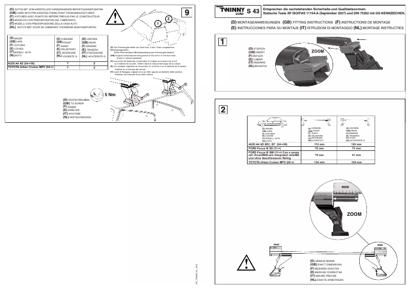 Página 1 del manual Manual de usuario Twinny Load S 43