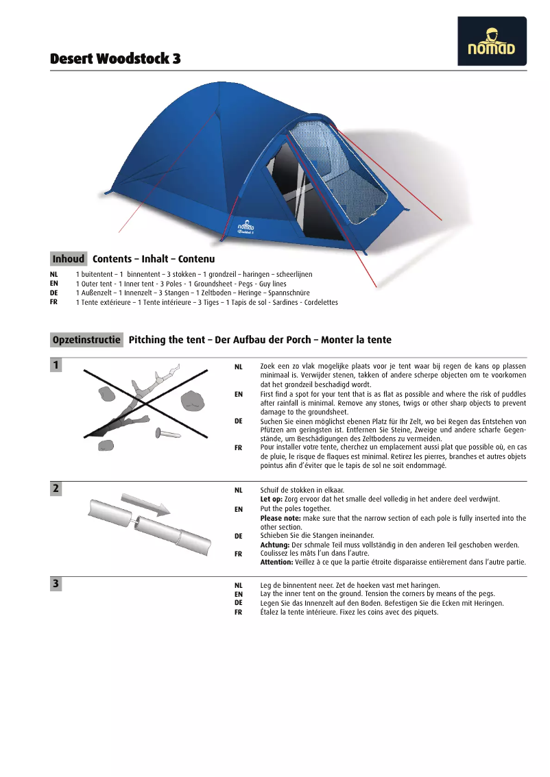 Imagen de la primera página del manual del dispositivo Desert Woodstock 3