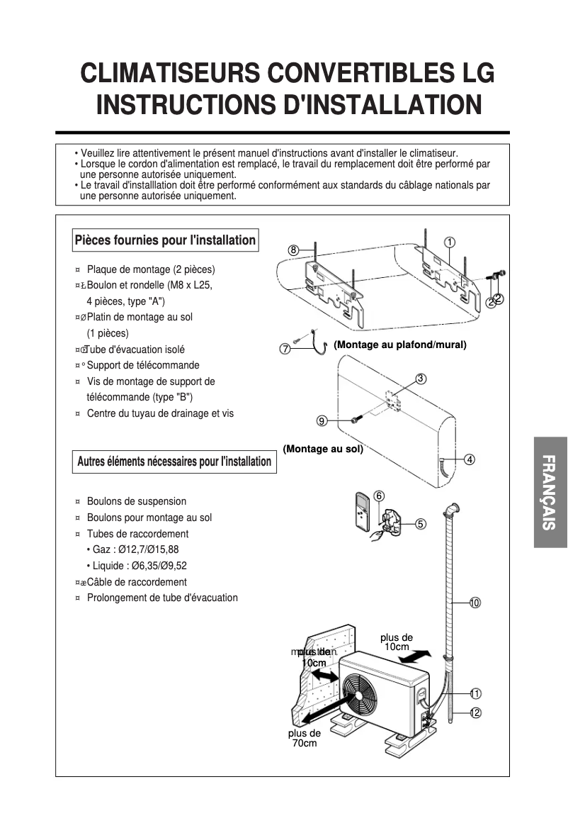 Página 1 del manual Guía de instalación LG V24LH