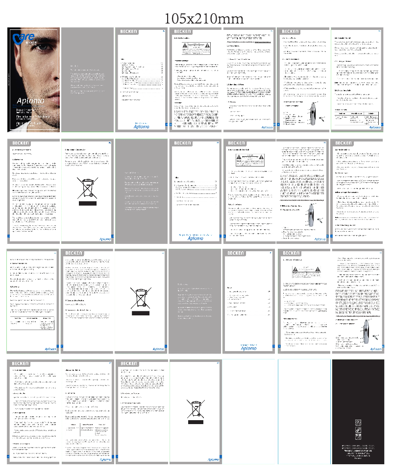 Página nº 1 - Manual de usuario Becken Aplomo