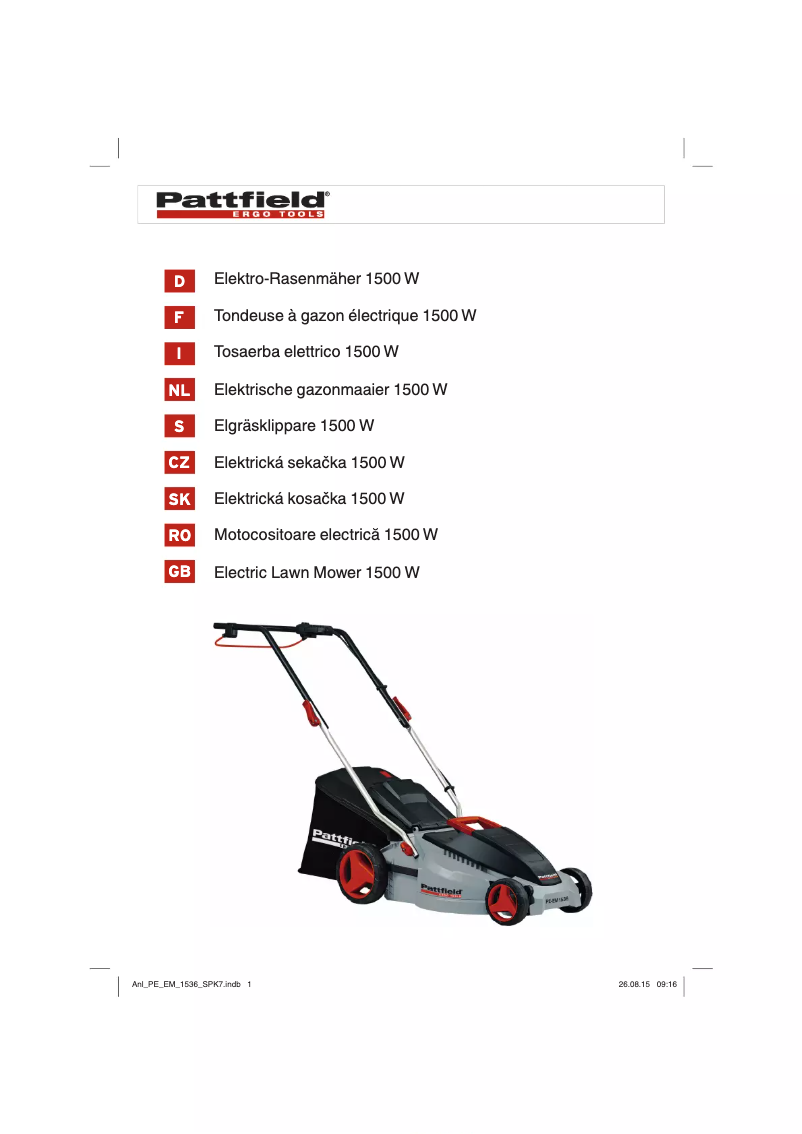 Imagen de la primera página del manual del dispositivo PE-EM 1536
