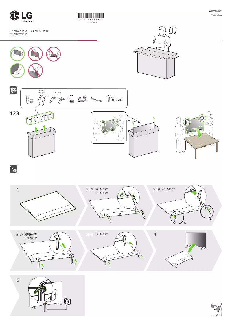 Página 1 del manual Manual de usuario LG 32LM637BPUB