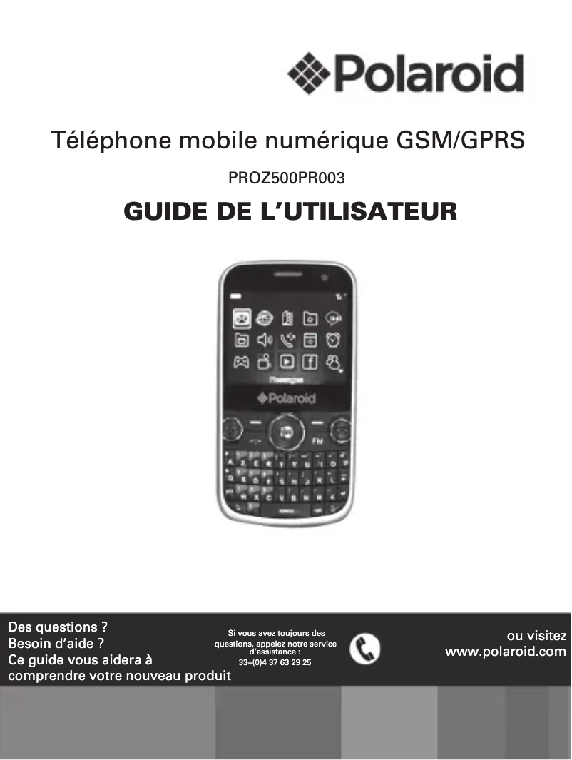 Imagen de la primera página del manual del dispositivo PROZ500PR003