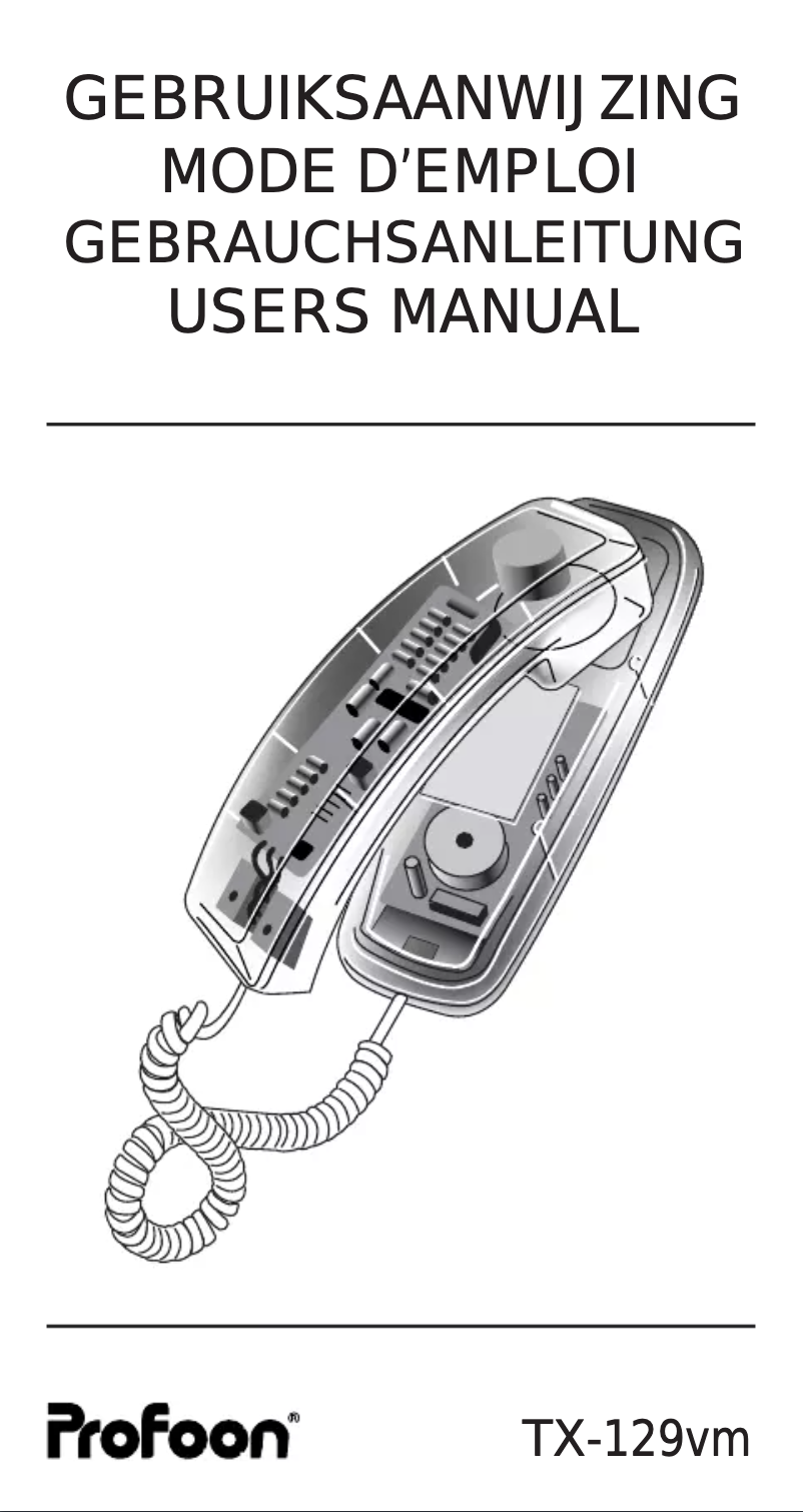 Imagen de la primera página del manual del dispositivo TX-129