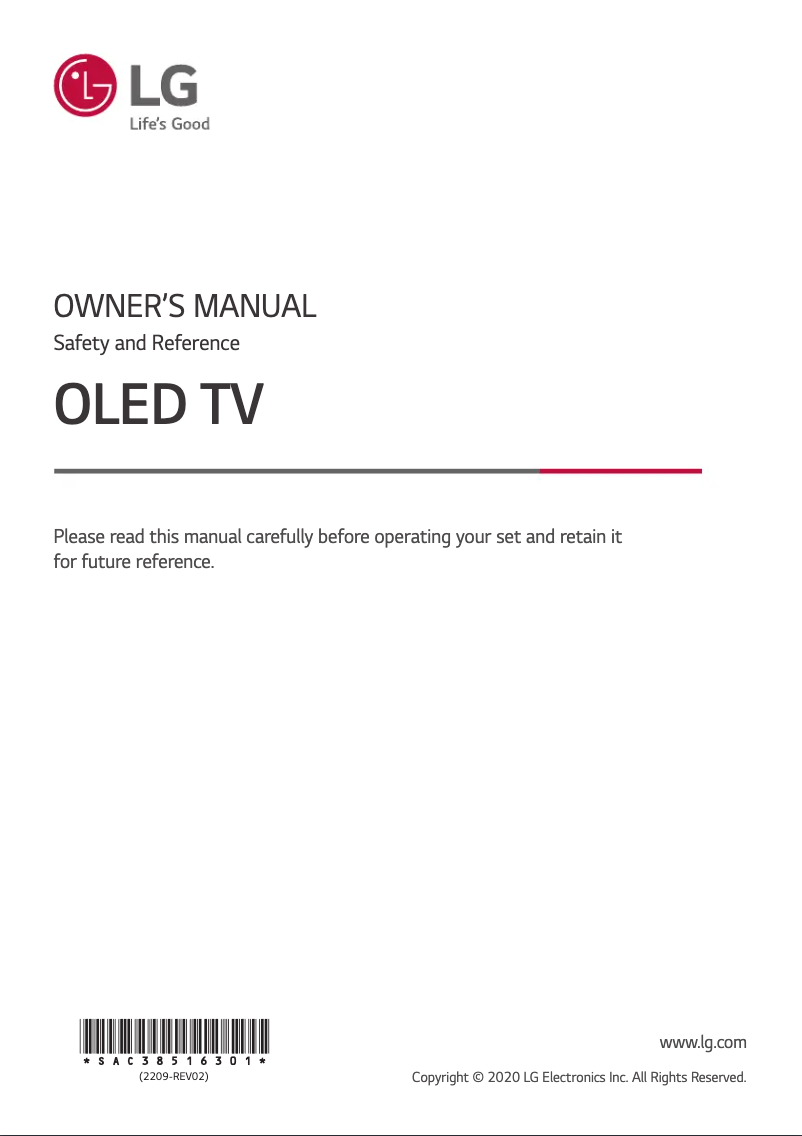 Imagen de la primera página del manual del dispositivo 65WS960H2ZD