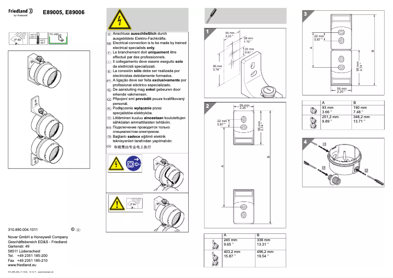 Imagen de la primera página del manual del dispositivo E89006