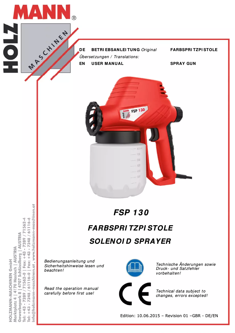 Página nº 1 - Manual de usuario Holzmann FSP130