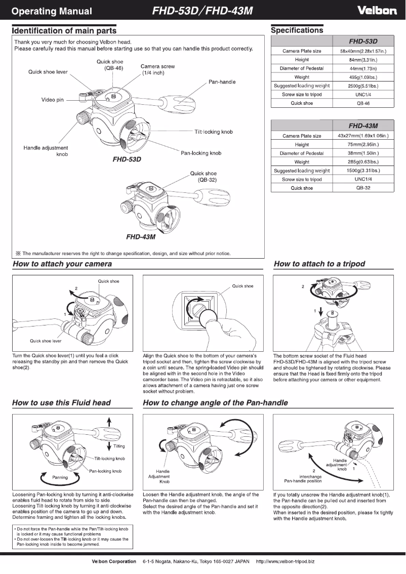 Imagen de la primera página del manual del dispositivo FHD-43M
