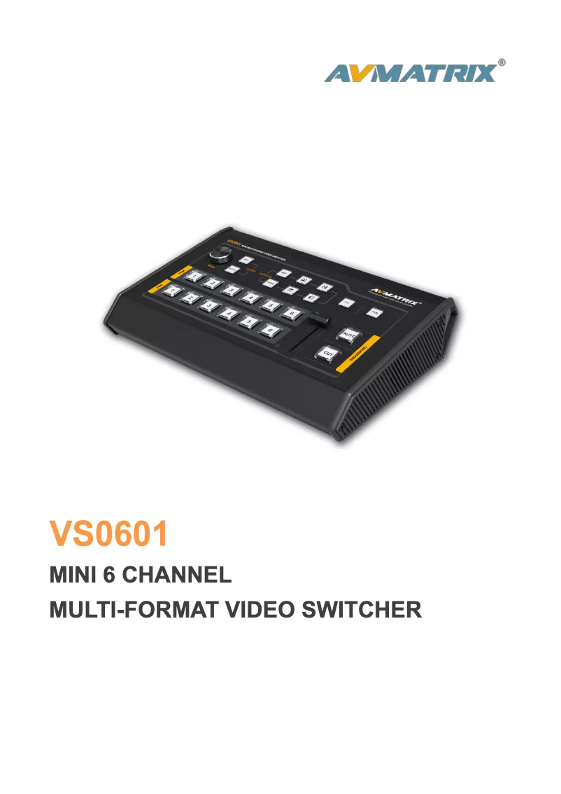 Página 1 del manual Manual de usuario AVMATRIX VS0601