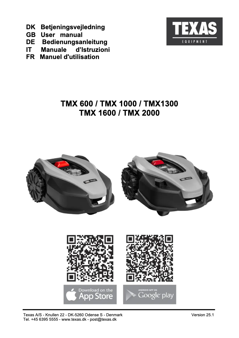 Imagen de la primera página del manual del dispositivo TMX600