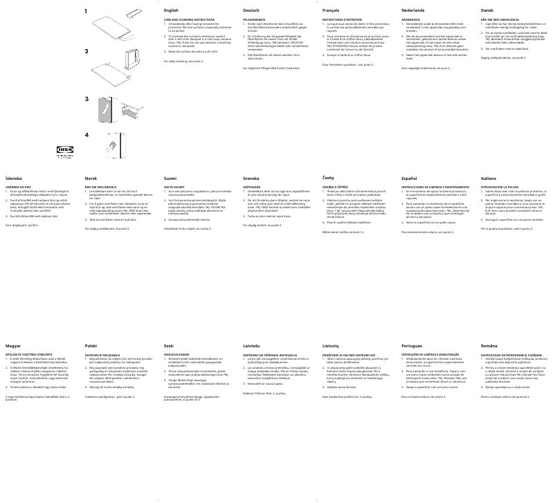 Página 1 del manual Manual de usuario Ikea REINSVOLL 303.737.91