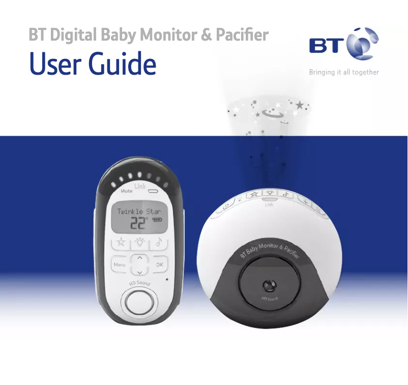 Imagen de la primera página del manual del dispositivo Baby Monitor Pacifier