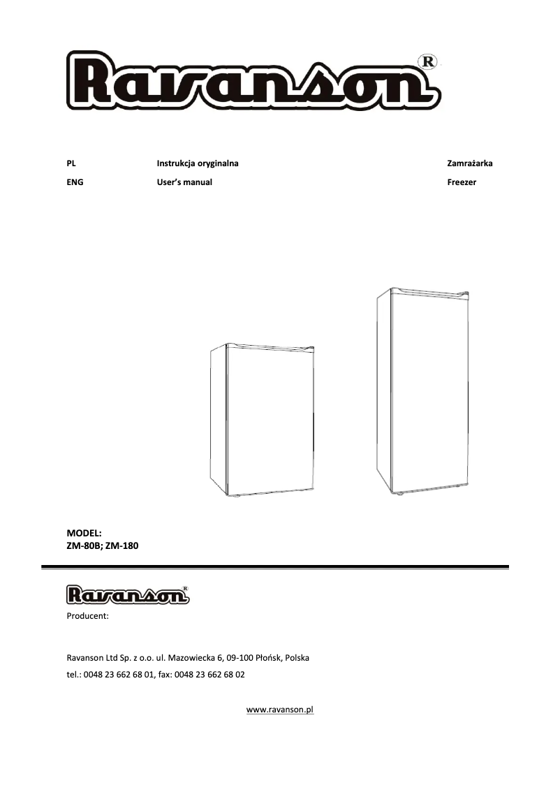 Página 1 del manual Manual de usuario Ravanson ZM-80B