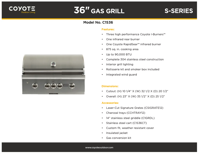 Imagen de la primera página del manual del dispositivo C1S36LP