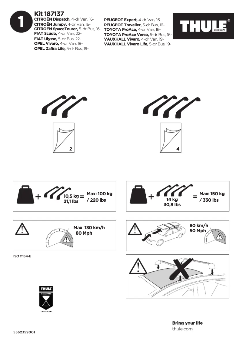 Imagen de la primera página del manual del dispositivo Kit 187137