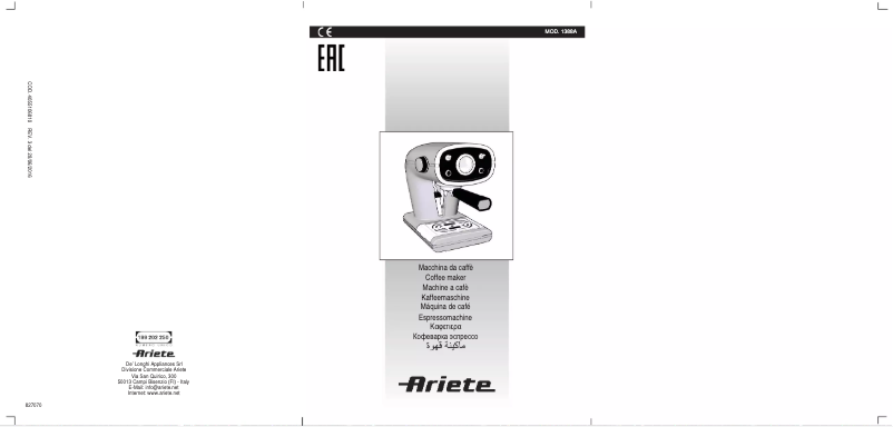 Imagen de la primera página del manual del dispositivo Cafe Retro 1388