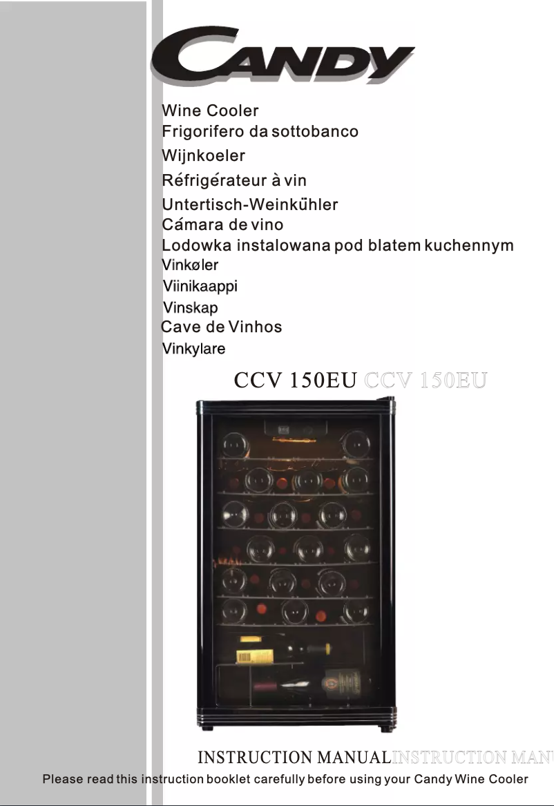 Página 1 del manual Manual de usuario Candy CCV 150 BL