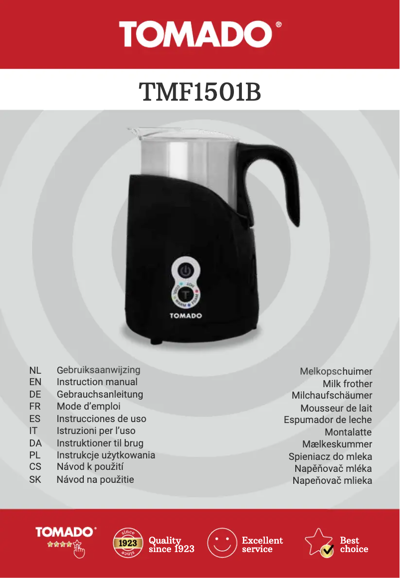 Página 1 del manual Manual de usuario Tomado TMF1501B