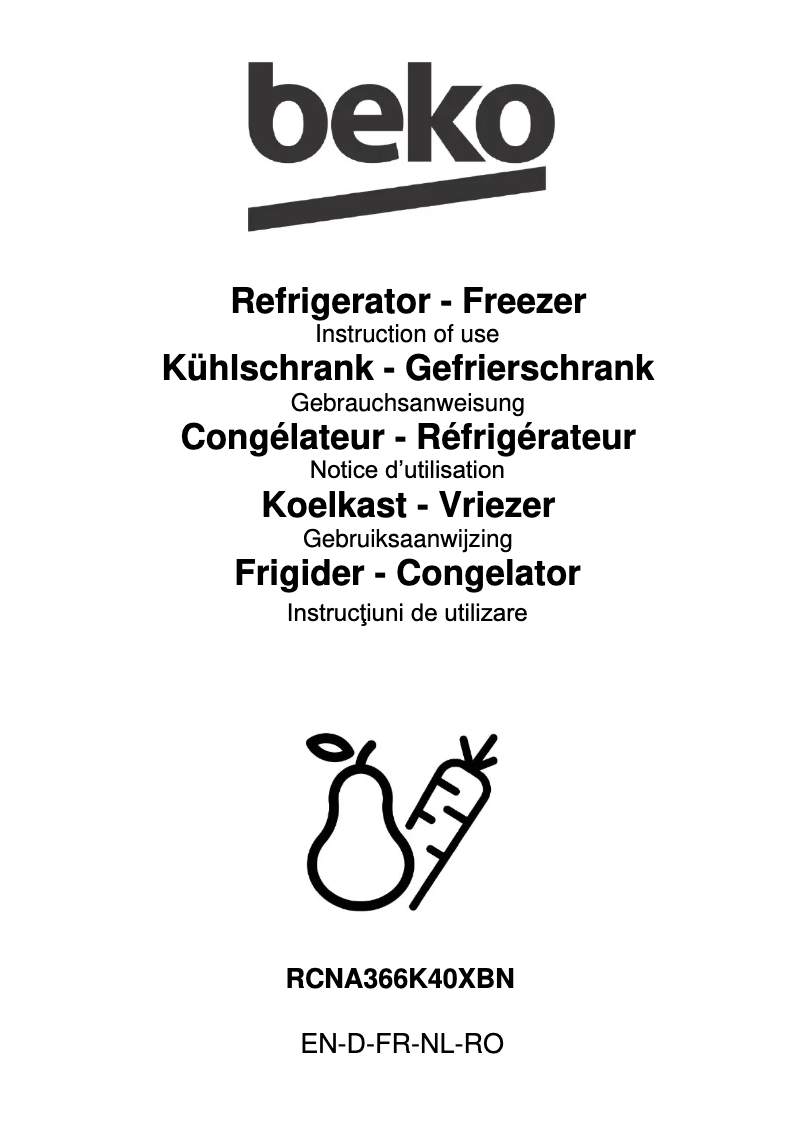Imagen de la primera página del manual del dispositivo RCNA366K40XBN