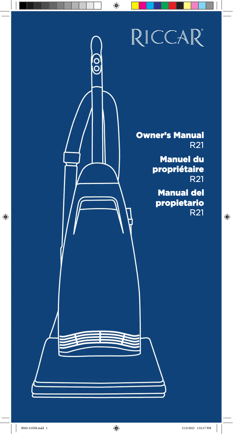 Página 1 del manual Manual de usuario Riccar Spirit R21
