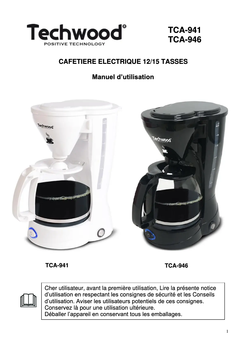 Imagen de la primera página del manual del dispositivo TCA-946
