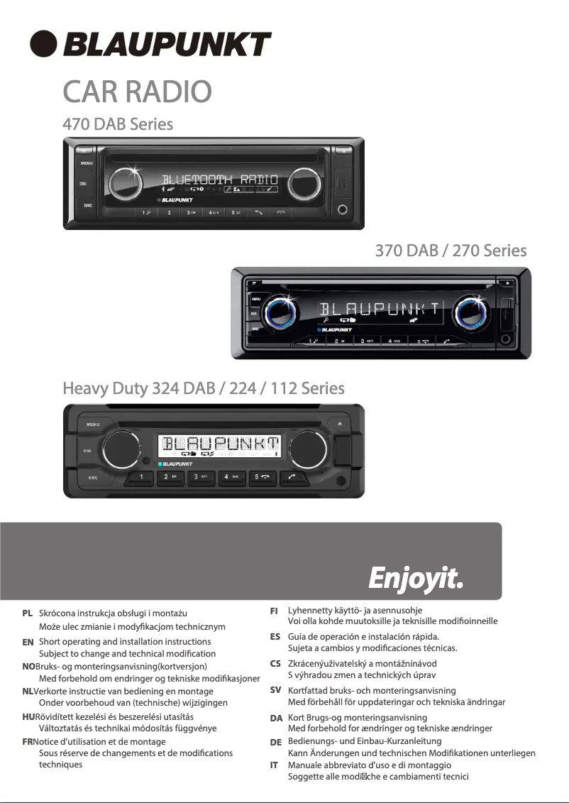 Imagen de la primera página del manual del dispositivo London 470 DAB BT