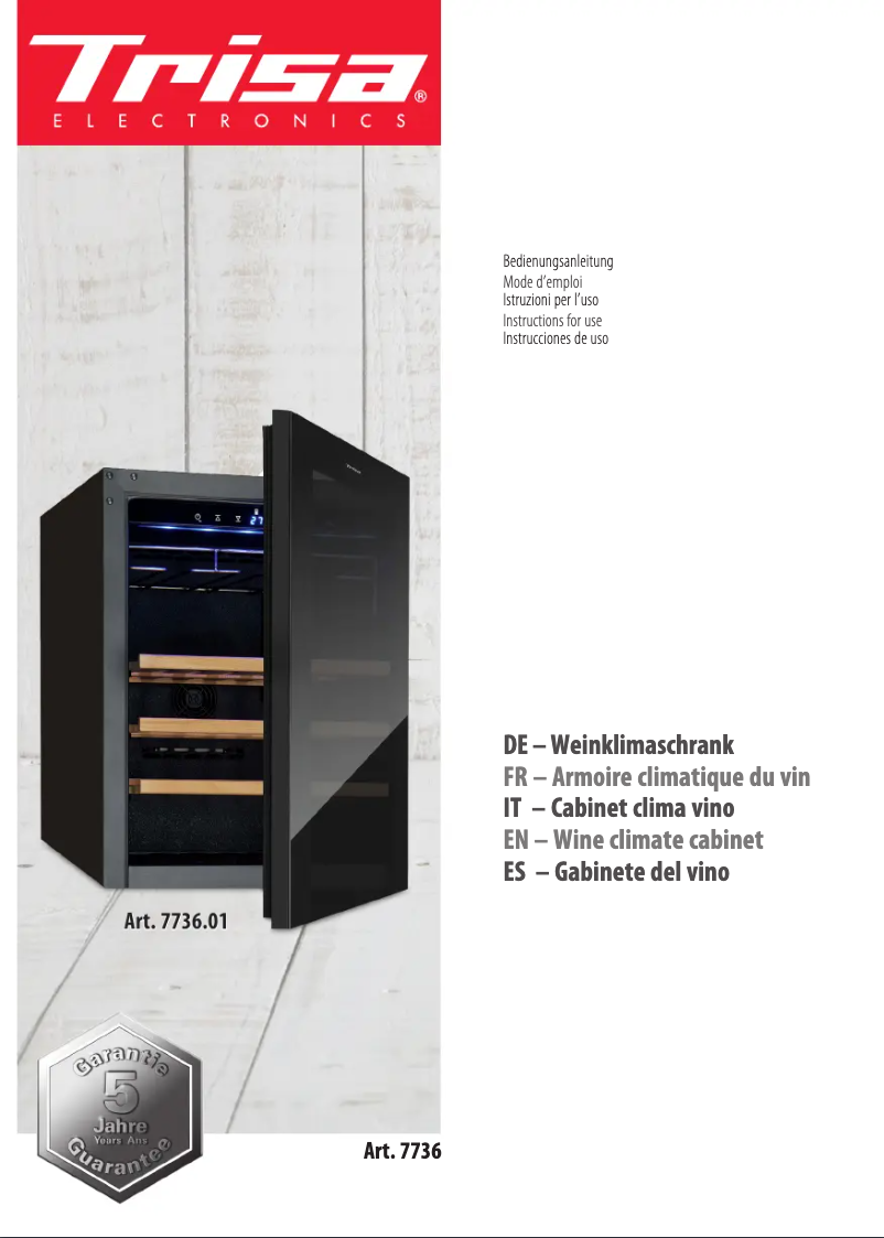 Imagen de la primera página del manual del dispositivo 7736