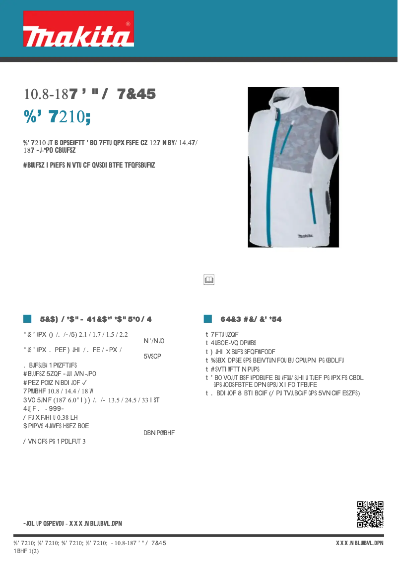 Imagen de la primera página del manual del dispositivo DFV210Z