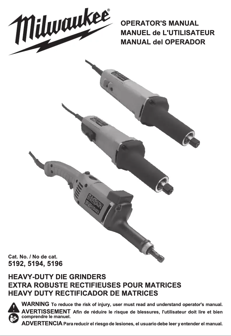 Imagen de la primera página del manual del dispositivo 5196