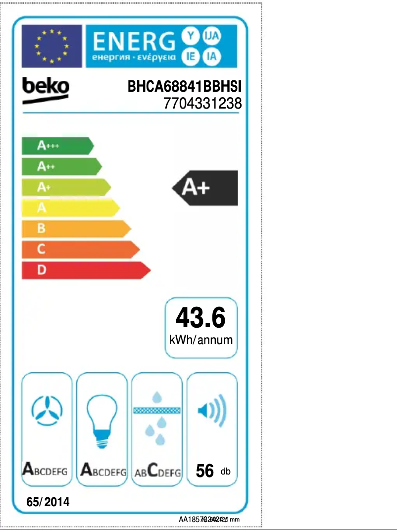 Página 1 del manual Manual de usuario Beko BHCA68841BBHSI