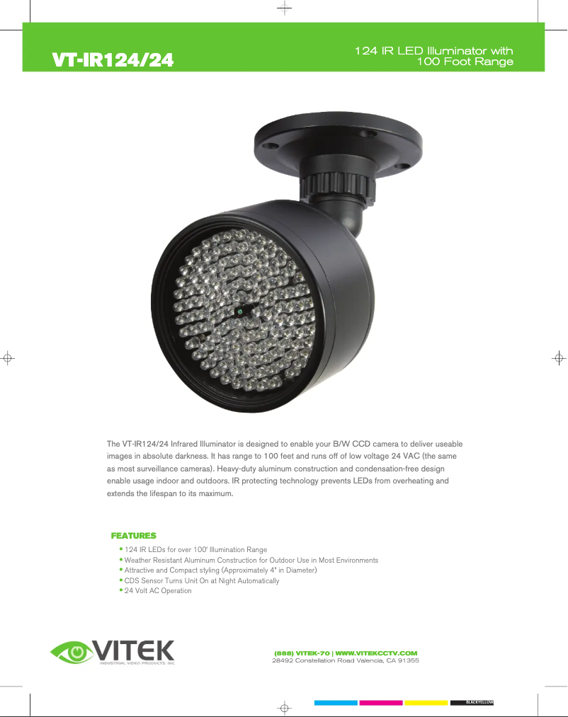 Imagen de la primera página del manual del dispositivo VT-IR124/24