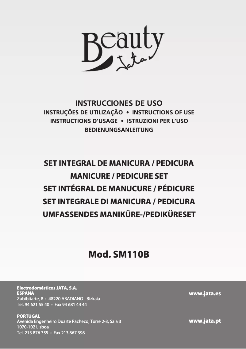 Página nº 1 - Manual de usuario Jata SM110B