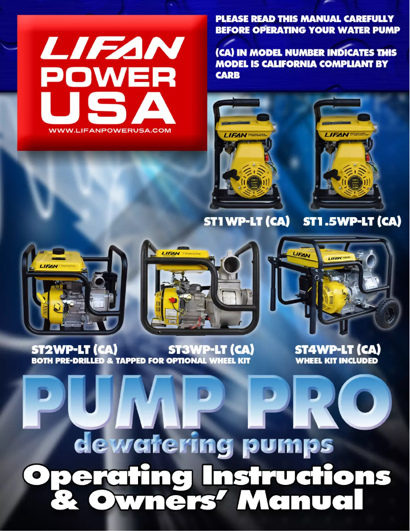 Página nº 1 - Manual de usuario Lifan ST1WP