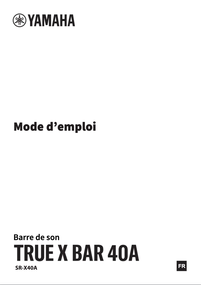 Página 1 del manual Manual de usuario Yamaha True X Bar 40A SR-X40A
