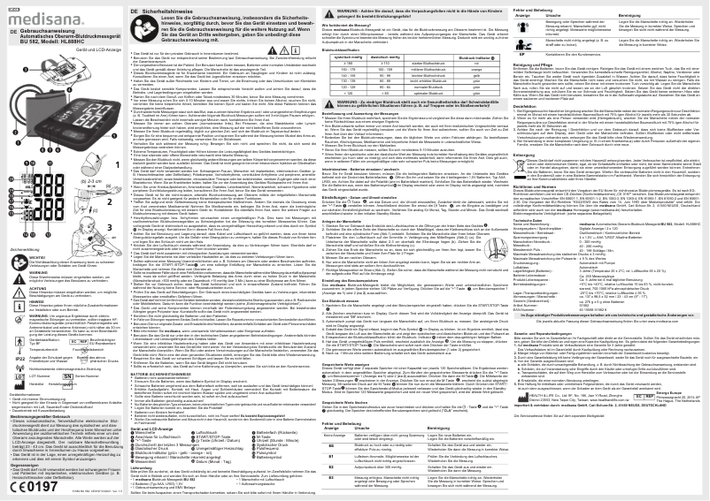 Imagen de la primera página del manual del dispositivo BU 582