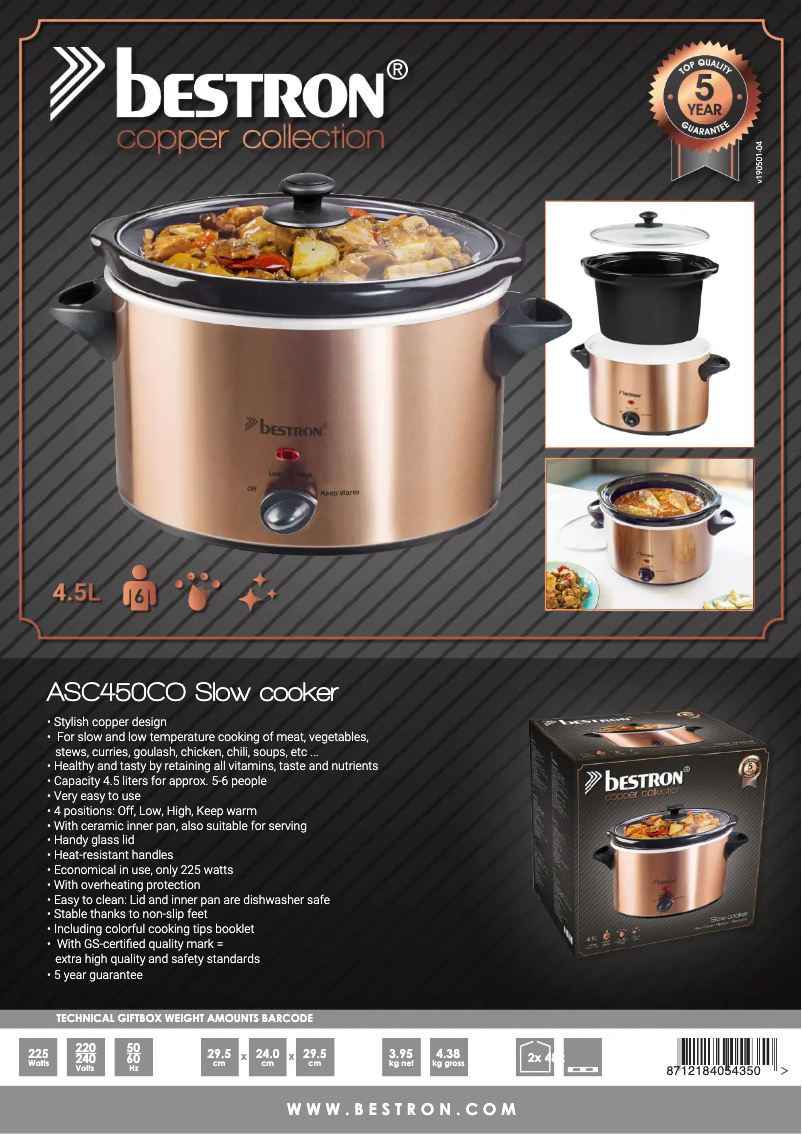 Página 1 del manual Manual de usuario Bestron ASC450CO