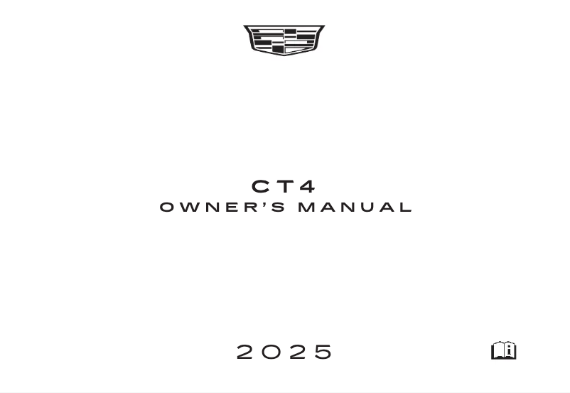 Página 1 del manual Manual de usuario Cadillac CT4 (2025)