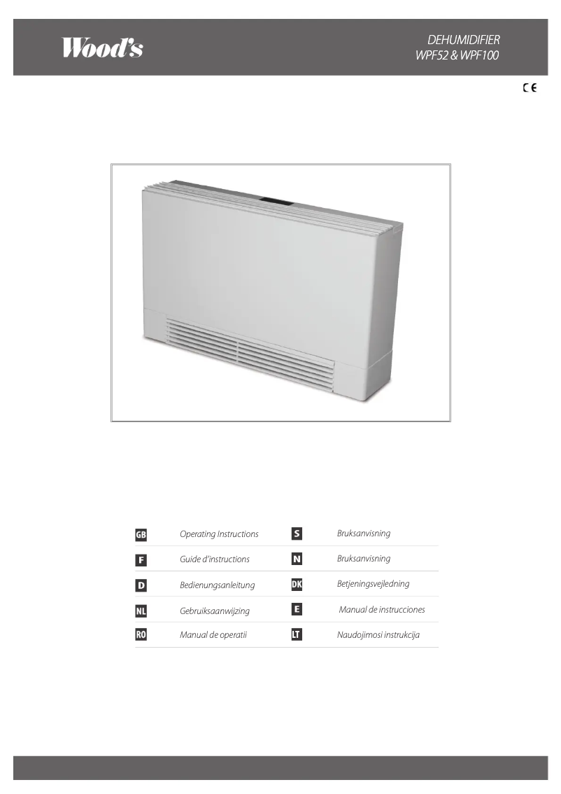 Imagen de la primera página del manual del dispositivo WPF100