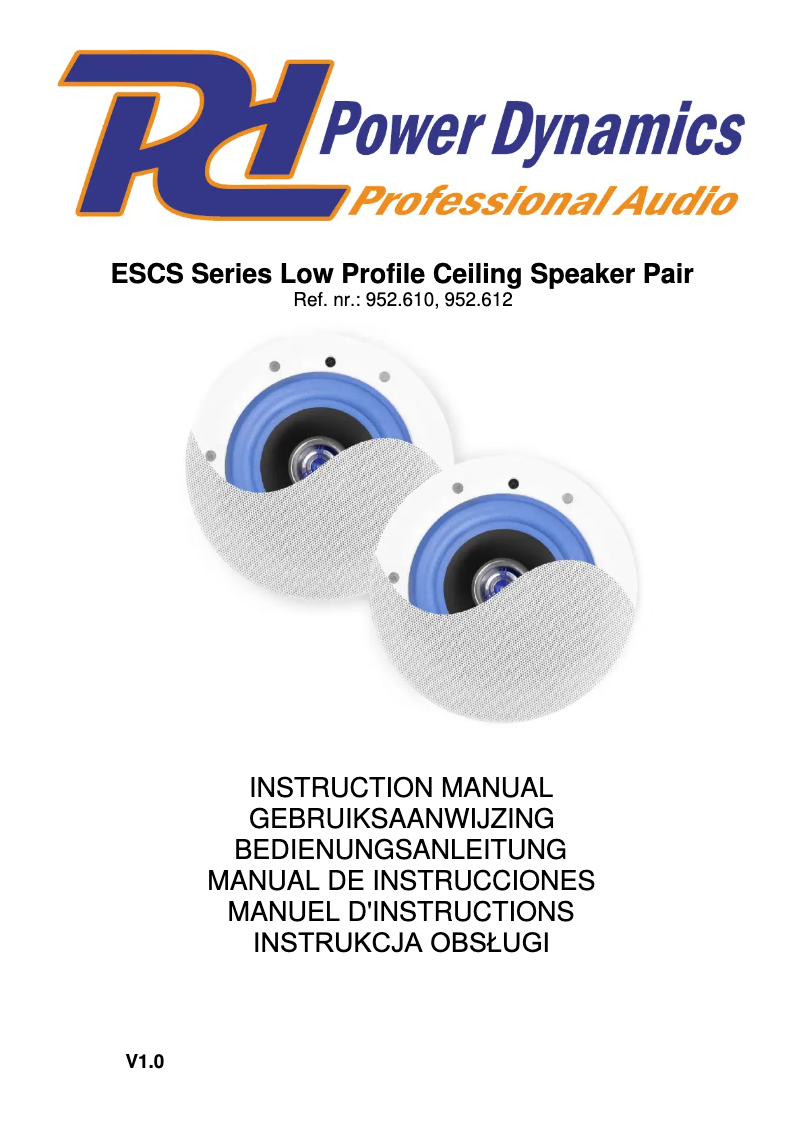 Página 1 del manual Manual de usuario Power Dynamics ESCS5