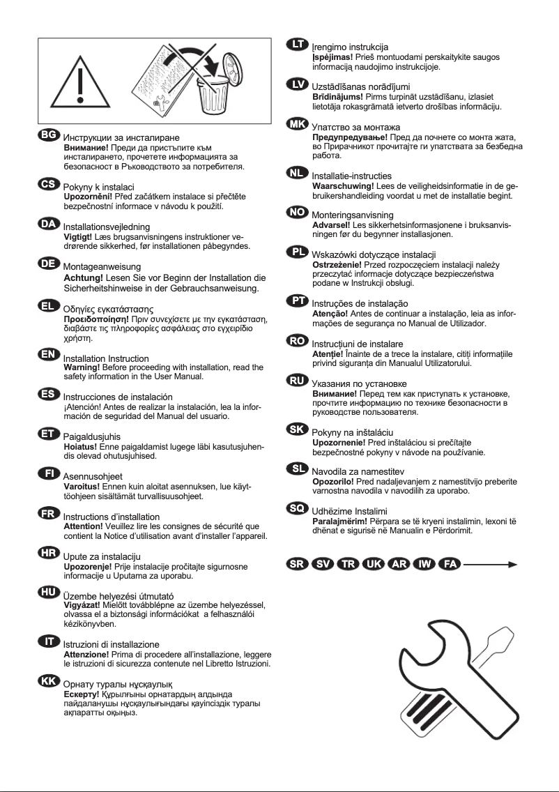 Página 1 del manual Guía de instalación Electrolux EW6F1407ES