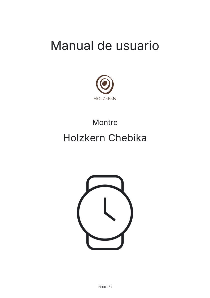 Página 1 del manual Manual de usuario Holzkern Chebika