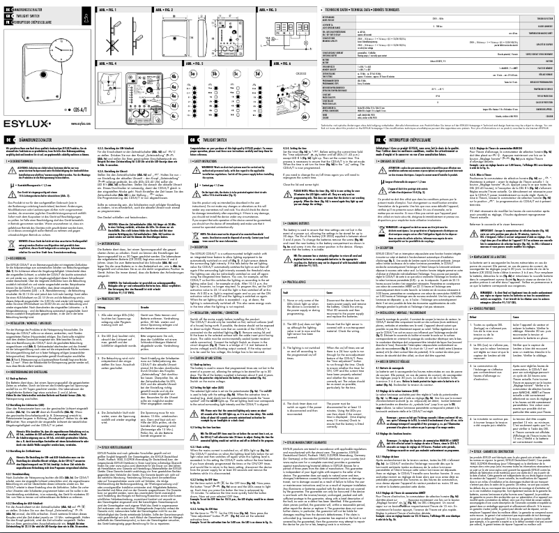 Imagen de la primera página del manual del dispositivo CDS-A/T