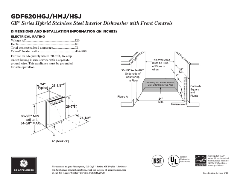 Imagen de la primera página del manual del dispositivo GDF620HMJES