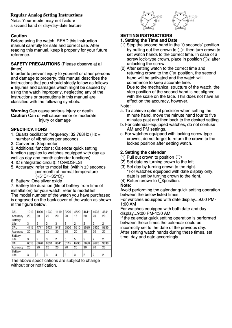 Página 1 del manual Manual de usuario Citizen CAL 4623
