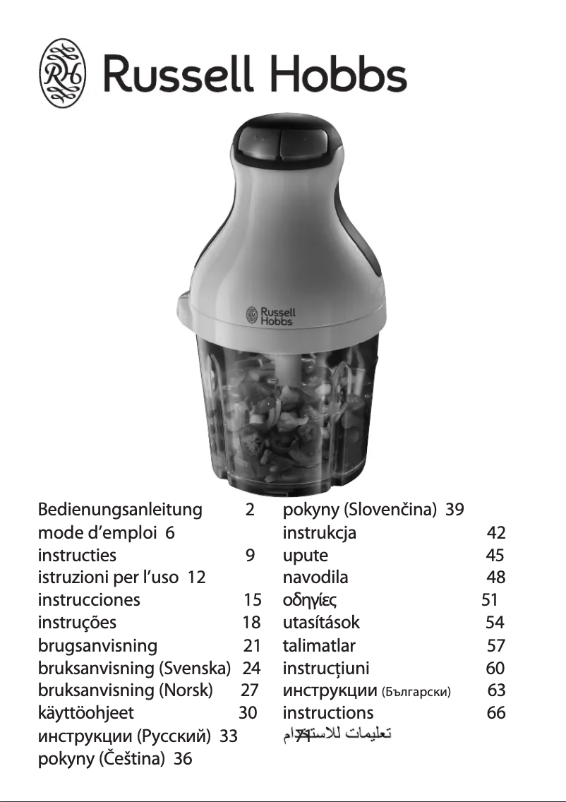 Página 1 del manual Manual de usuario Russell Hobbs 21510-56